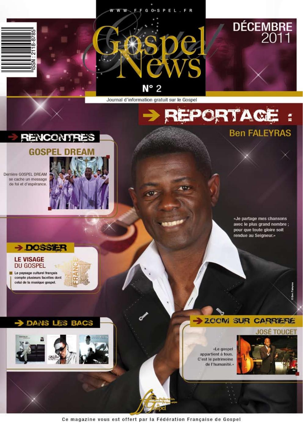 Couverture — Gospel News n° 2 — Décembre 2011